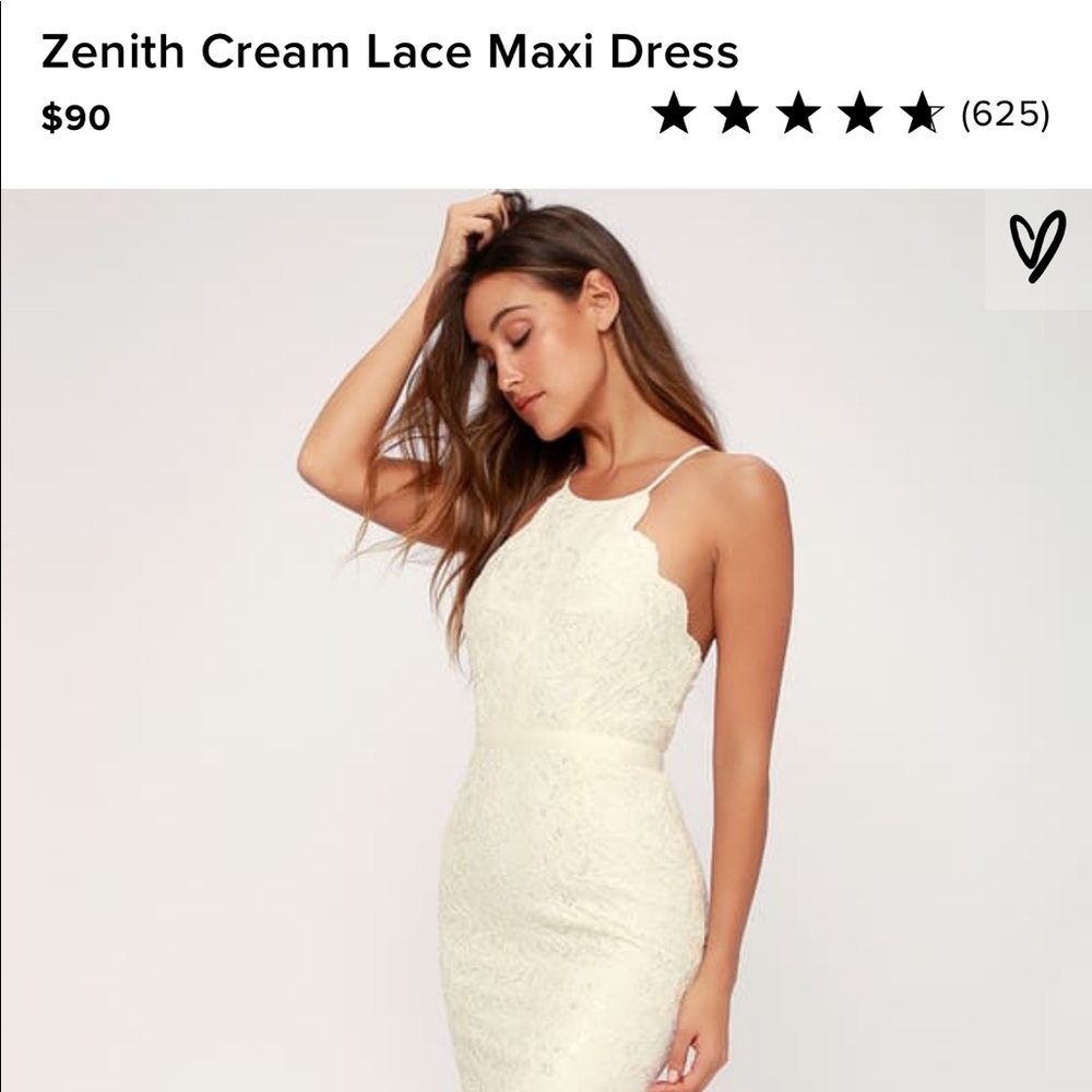 Lulu's Zenith Cream Lace Maxi Dress
